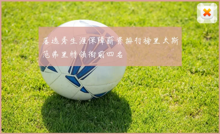 落选秀生涯保障薪资排行榜里夫斯范弗里特领衔前四名
